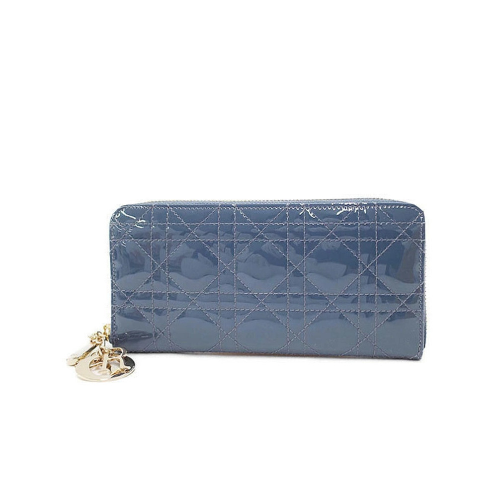Dior Cannage Lady Dior Long Wallet Round Zipper